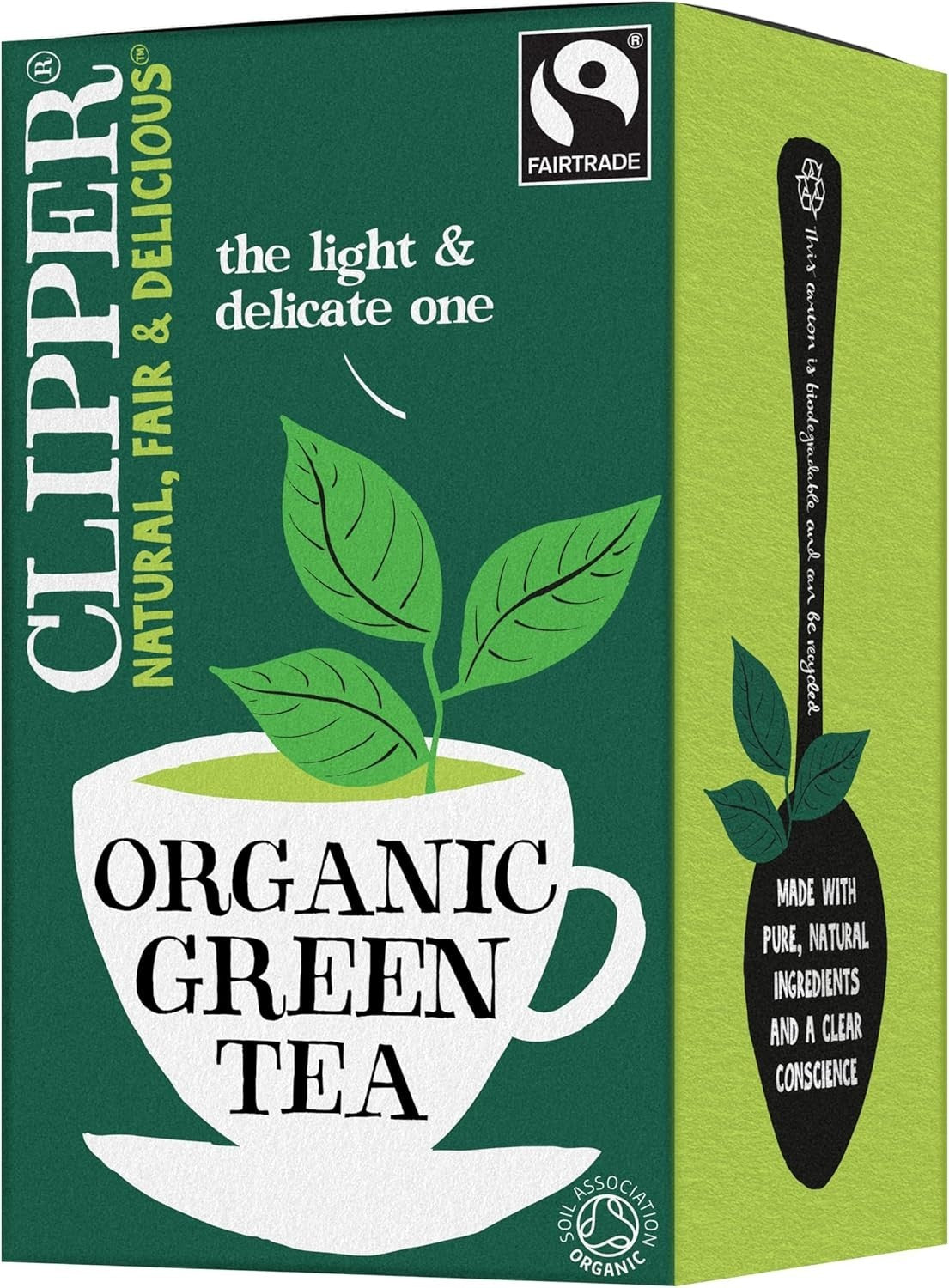 Clipper Organic Pure Green Tea 20 Tea Bags - FREE SHIPPING