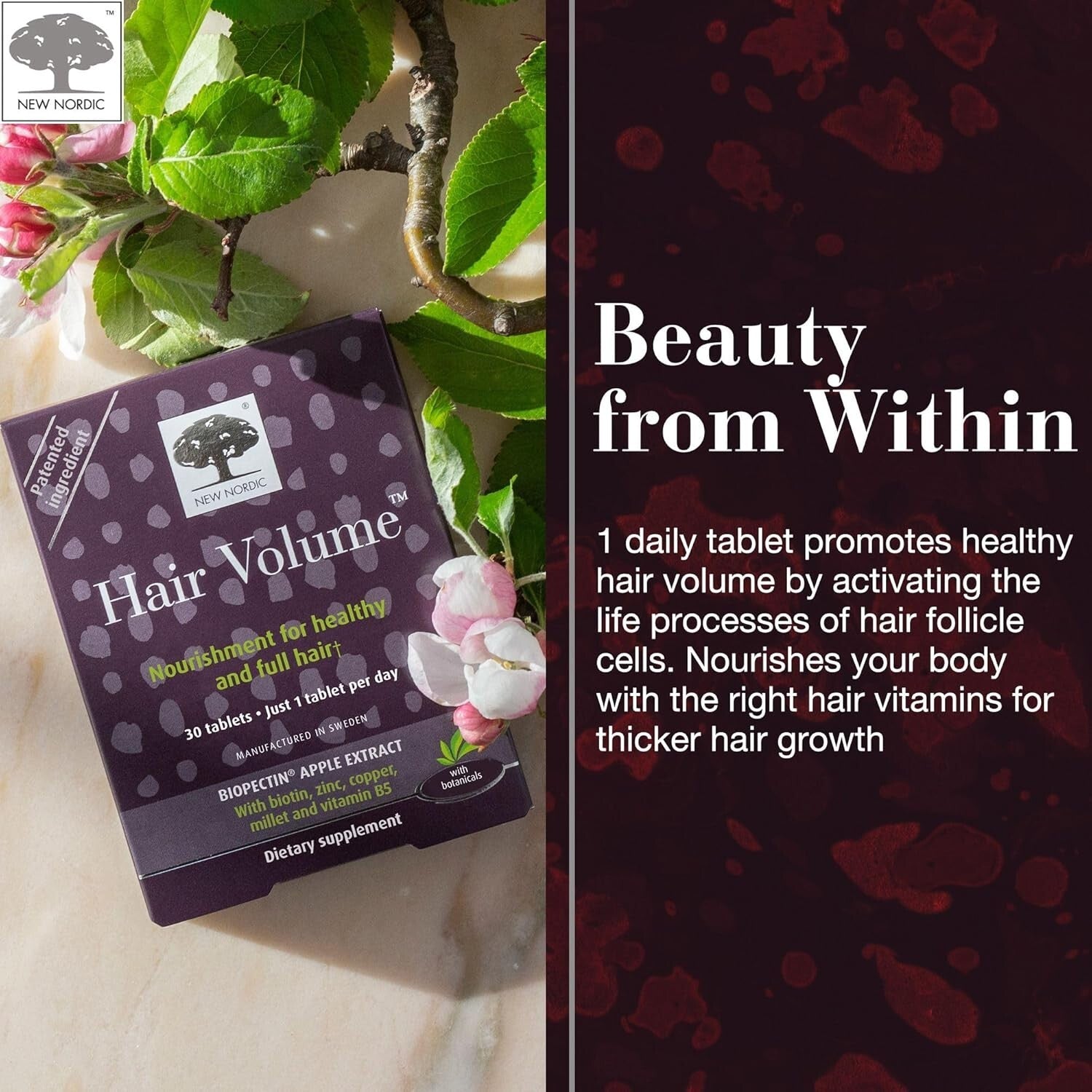 New Nordic Hair Volume Dietary Supplement - 30 Tablets