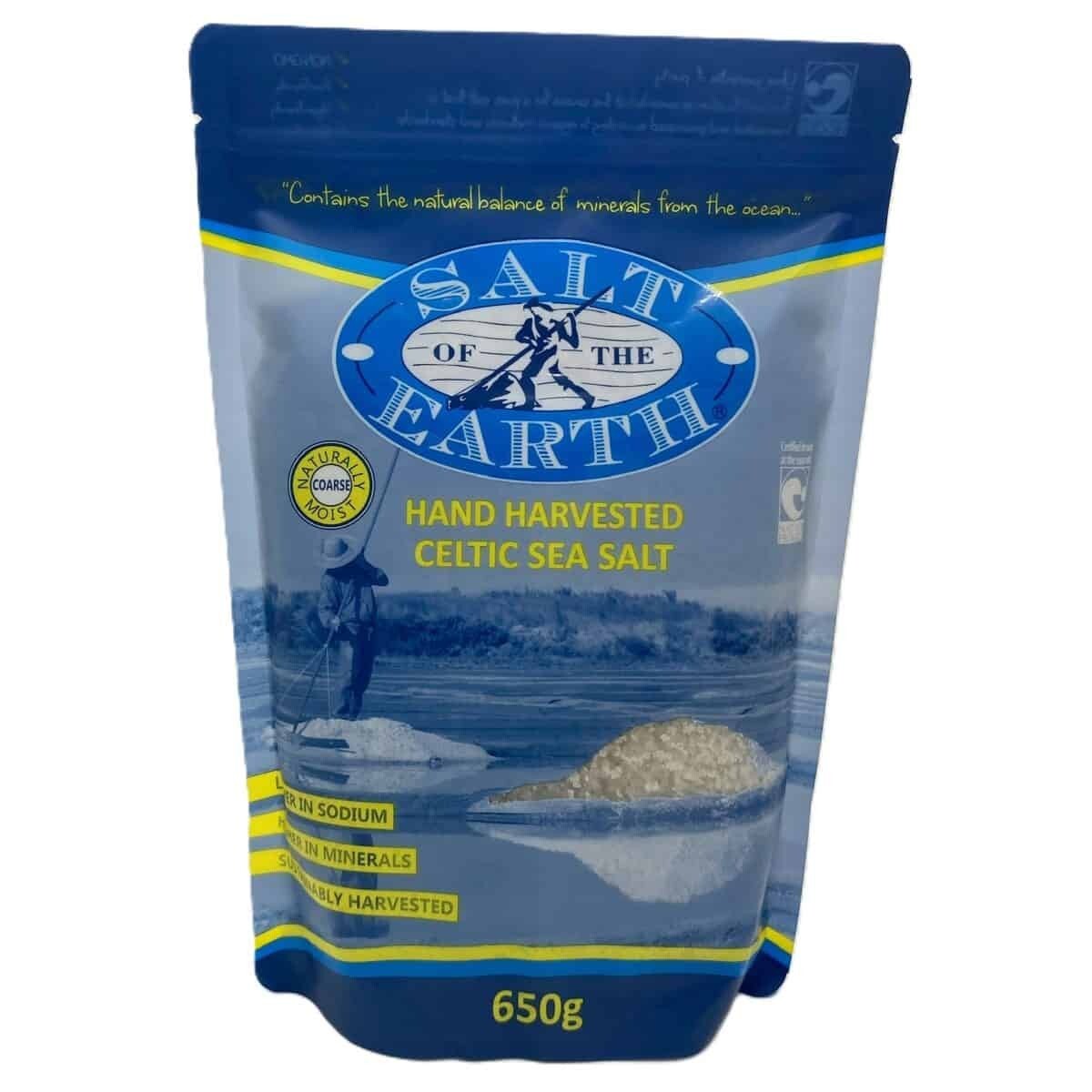 SALT OF THE EARTH CELTIC SEA SALT 650G COARSE + FREE SAME DAY SHIPPING