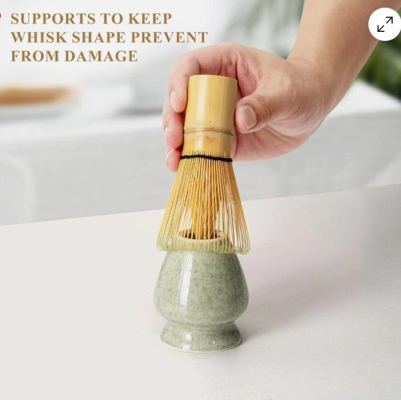 Bamboo Matcha Whisk Set Chasen Chashaku Matcha Whisk for Japanese Tea Ceremony