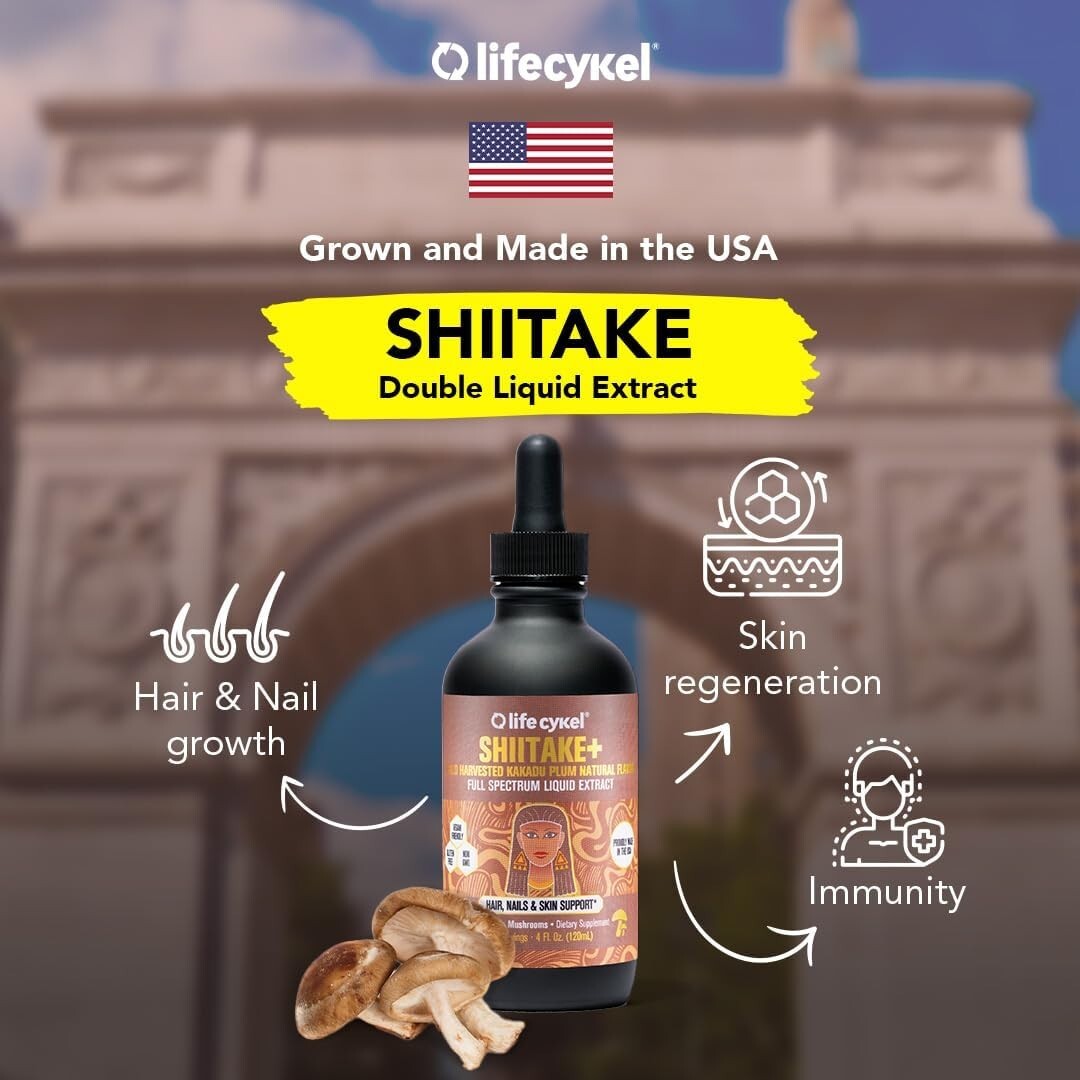 Life Cykel Shiitake Liquid Double Extract 120Ml  Free Shipping