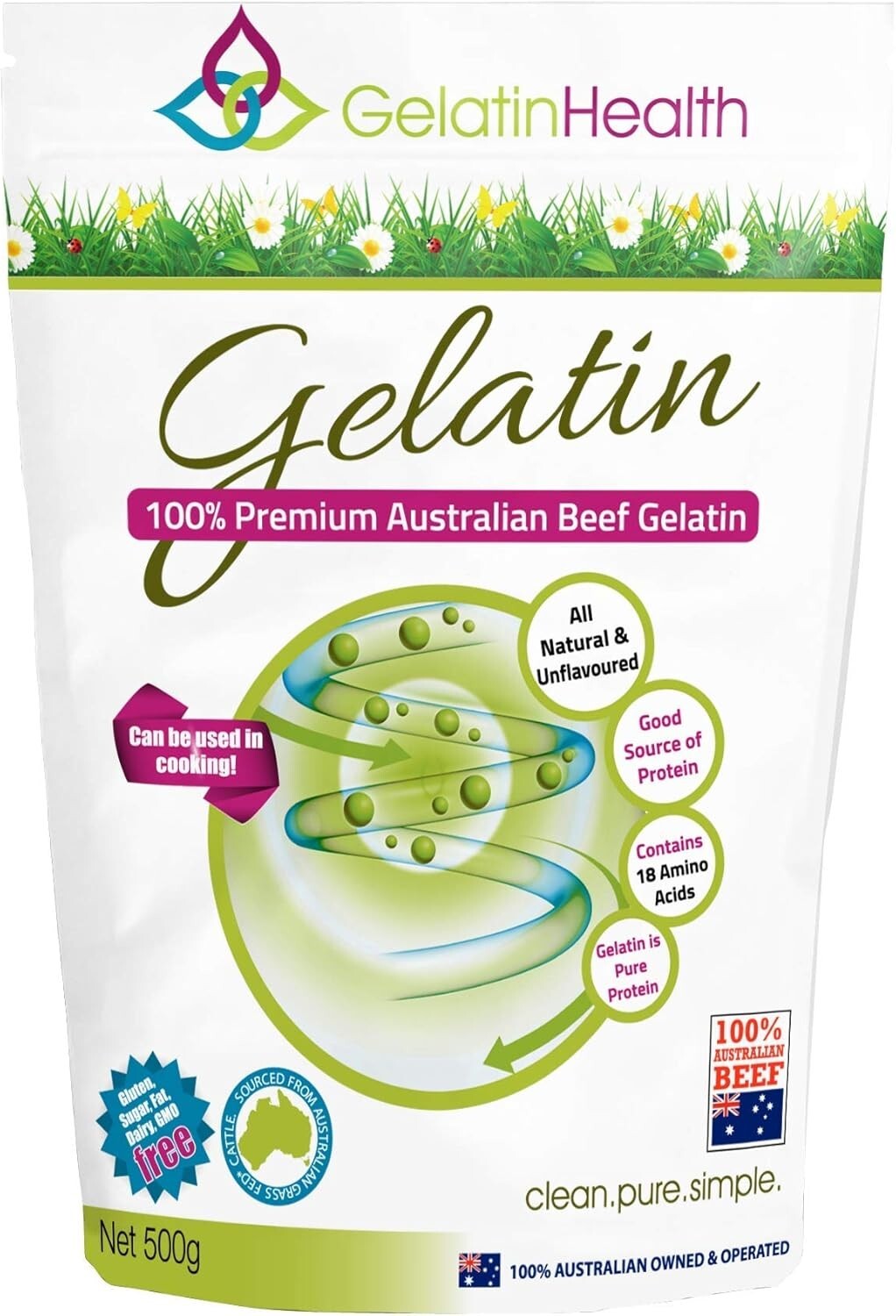 Gelatin Health Digestive Health Powder, 500  grams  Free Shipping