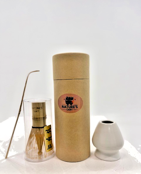 3Pcs Matcha Whisk Set Elegant Matcha Making Tool Bamboo Ceramic Tea Whisk Set