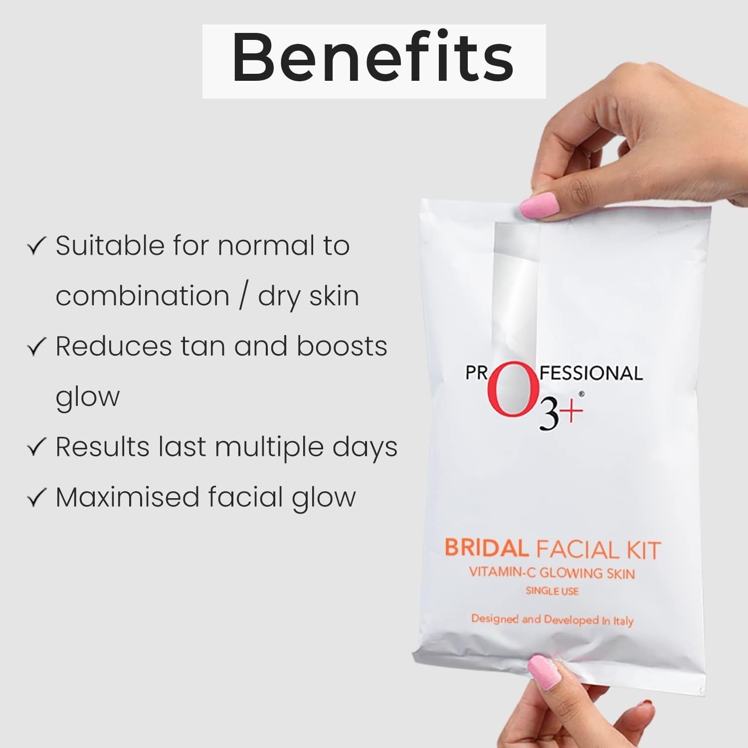 O3+ Bridal Facial Kit Vitamin C Glowing Skin for Bright and Radiant Complexion