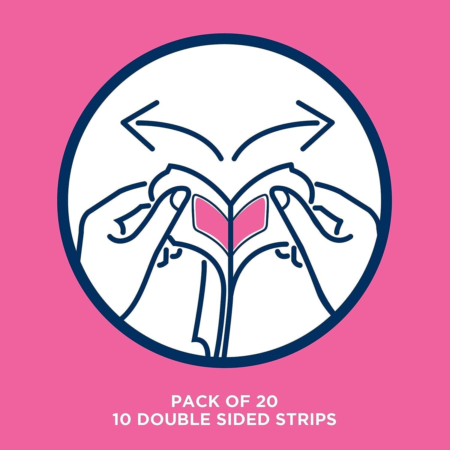 Veet Easy Grip Wax Strips for Sensitive Skin (Count of 20) Hair Removal, 0.1Kg