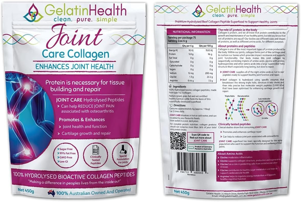 Gelatin Health Joint Care Collagen, 450 grams  Free Shipping