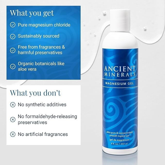 Ancient Minerals Magnesium Gel 237mL - FREE SHIPPING