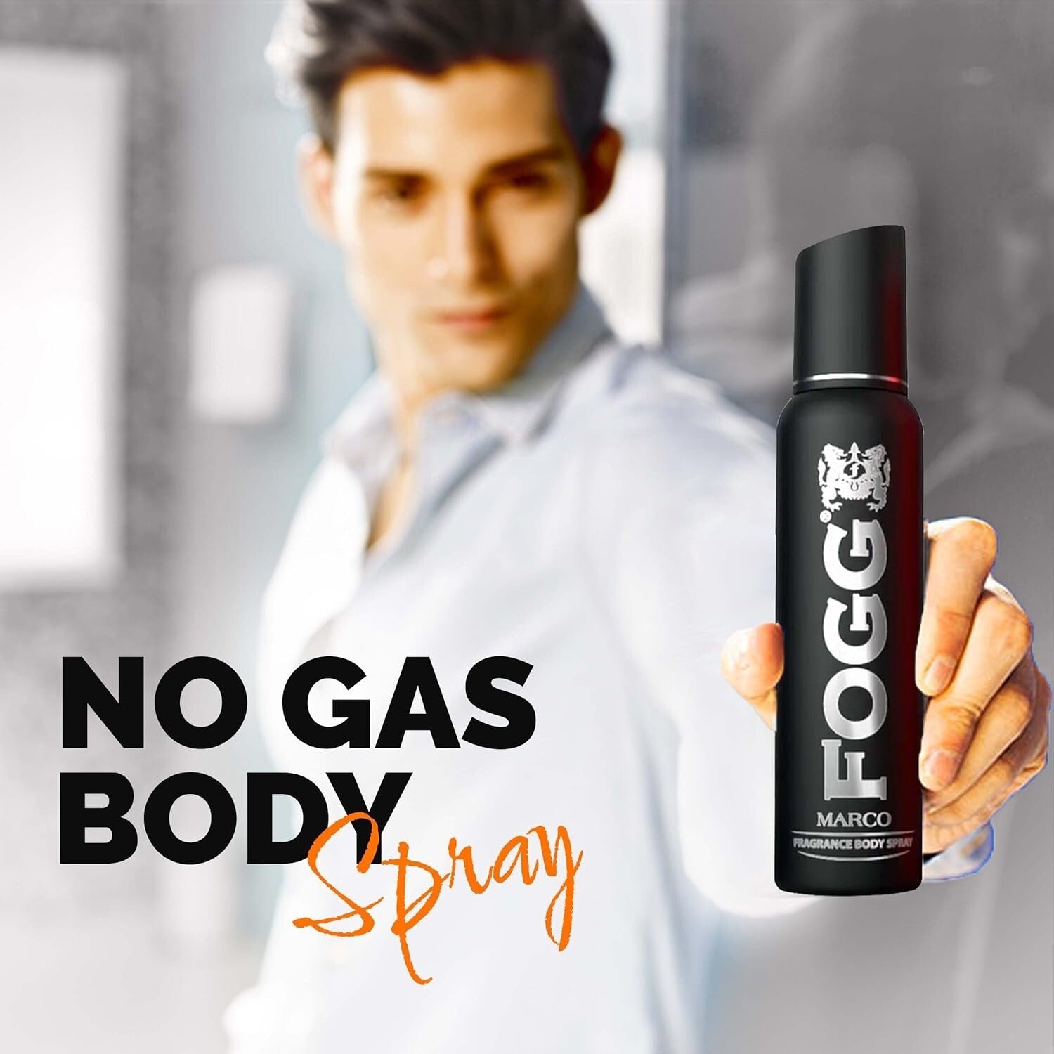 Fogg Marco No Gas Deodorant for Men, Long-lasting Perfume Body Spray, 2 x 120ml
