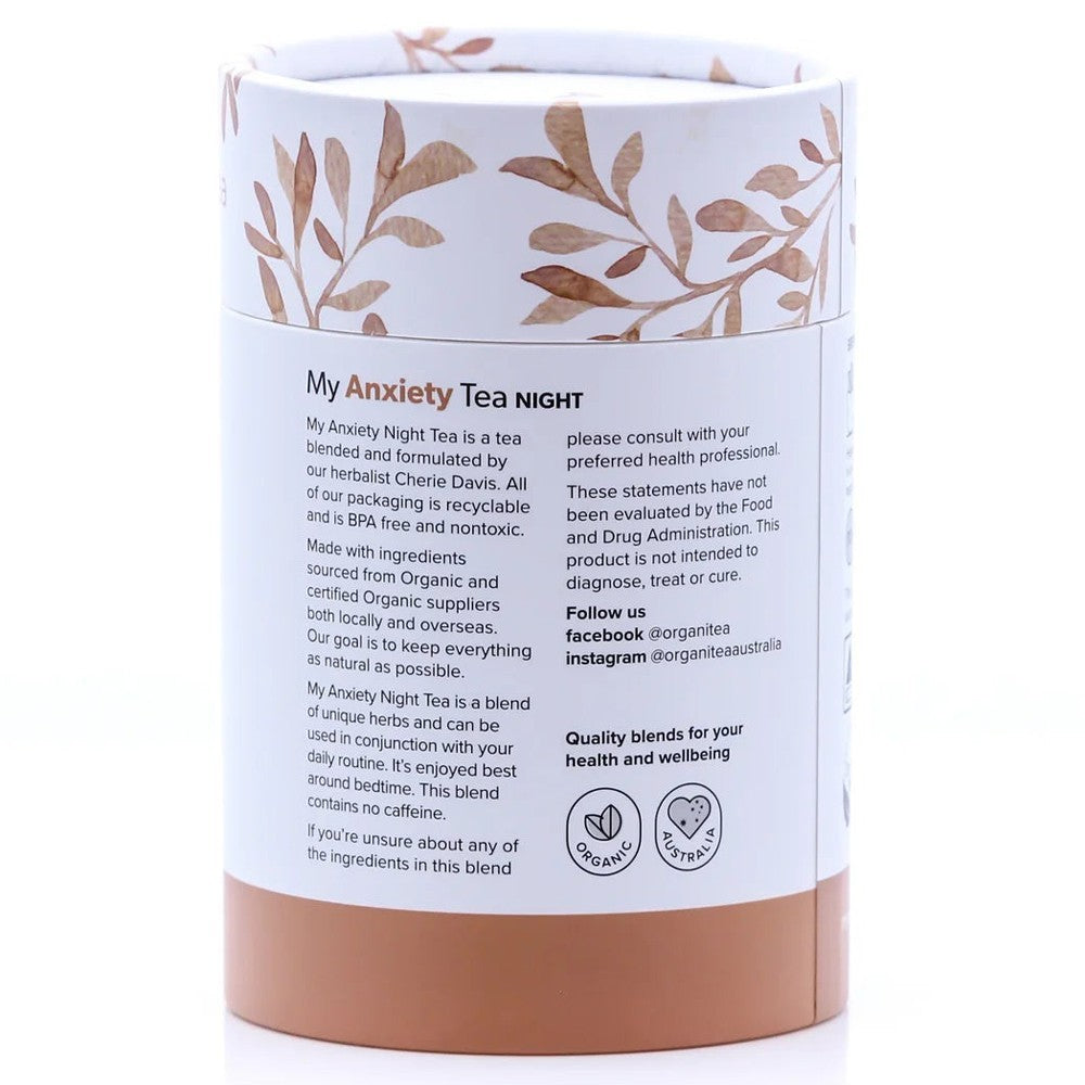 My Anxiety Tea NIGHT 30 Grams (Approx. 20 Serves) Organic Tea Australia FREESHIP