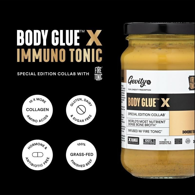 Gevity Rx Bone Broth Body Glue X Immuno Tonic G/F 390 G  Free Shipping