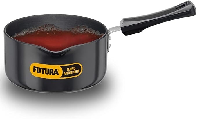 Hawkins Futura Cookware Hard Anodised Ezee Pour Saucepan With LID 2LTR