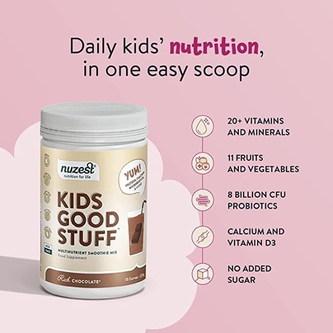 Nuzest Kids Good Stuff Rich Chocolate 225g  Free Shipping