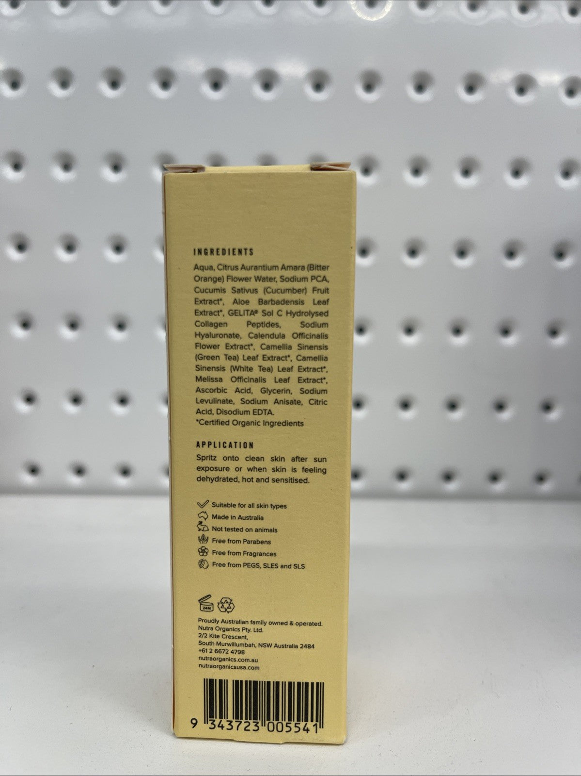 NUTRA ORGANICS SKIN CARE SOOTHING FACIAL SPRAY AFTER SUN MIST - CITRUS FLOWER