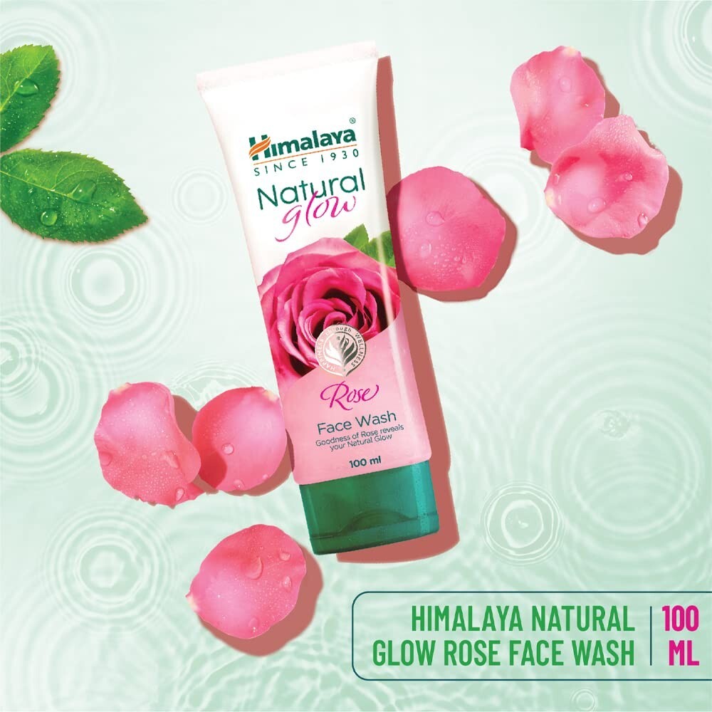 Himalaya Natural Glow Rose Face Wash, 100ML  Free Shipping