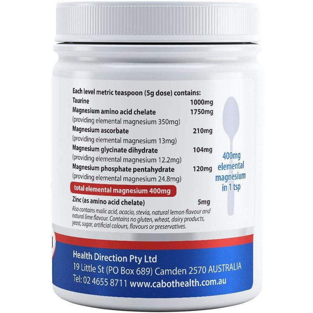 Cabot Health Magnesium Ultra Potent Powder - 200g FREE SHIPPING