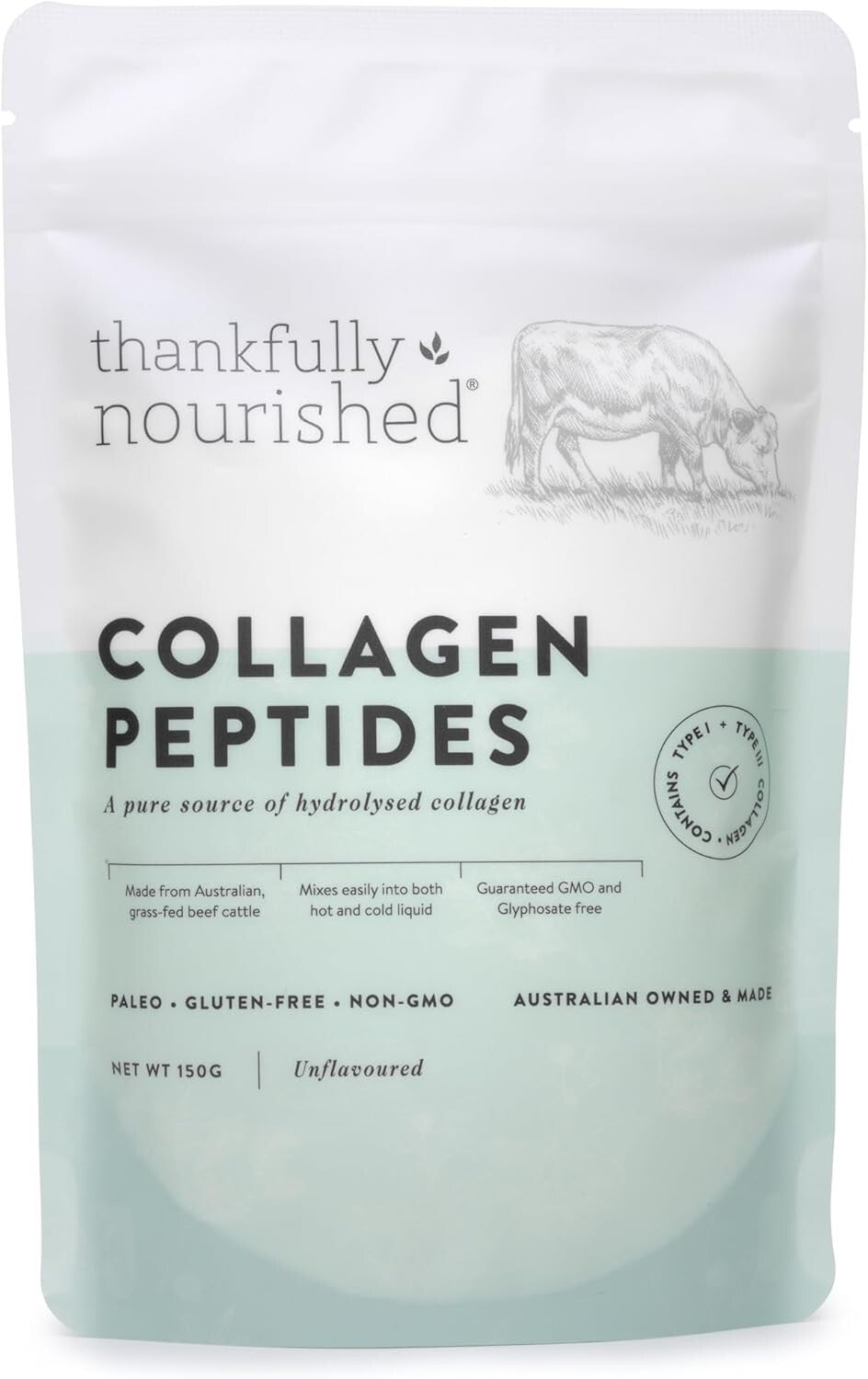 Thankfully Nourished Collagen Peptides 150g