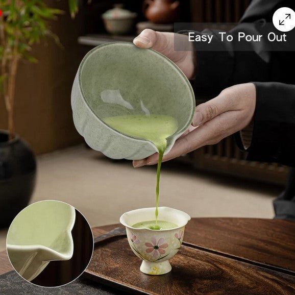 Bamboo Matcha Whisk Set Chasen Chashaku Matcha Whisk for Japanese Tea Ceremony