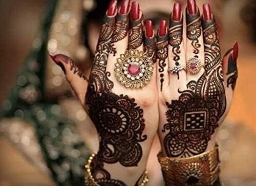 12 x Kaveri Dark Brown Mehndi All Natural Body Art Organic Temporary Tattoo…