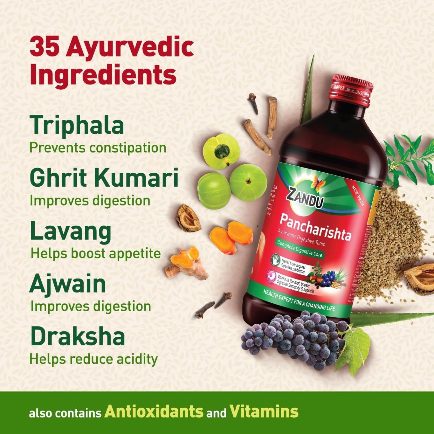 Zandu Pancharishta pack of 1(450ml)  Free Shipping