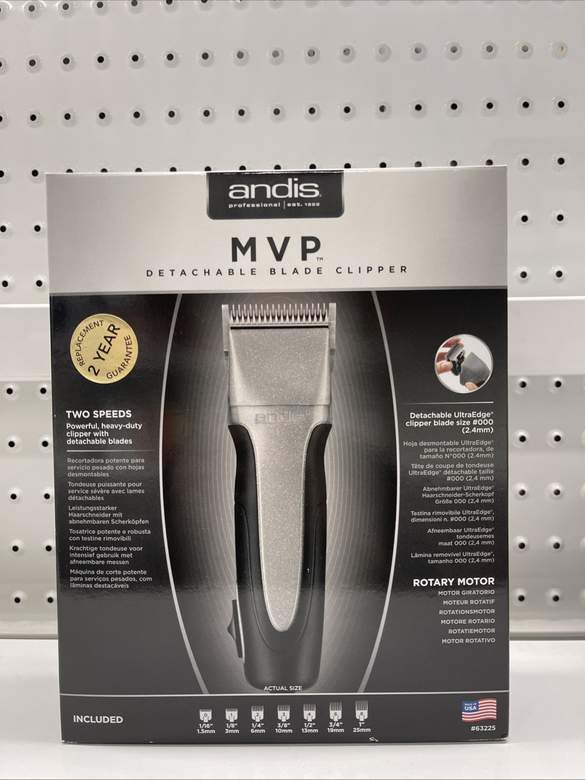 Andis MVP 2 Speed Detachable Blade Clipper Kit This product has an AU/NZ plug. 