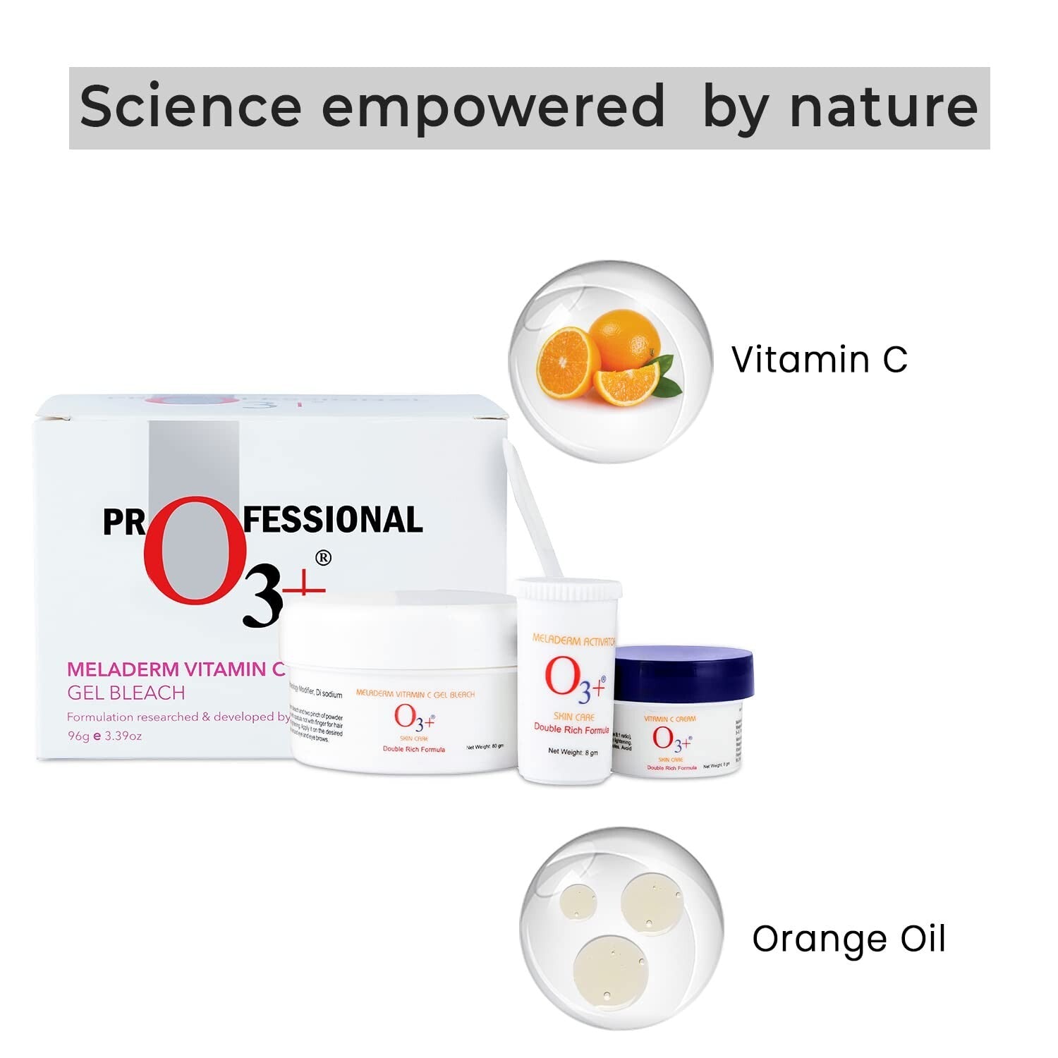 O3+ Meladerm Vitamin C Gel Bleach (96g)  Free Shipping