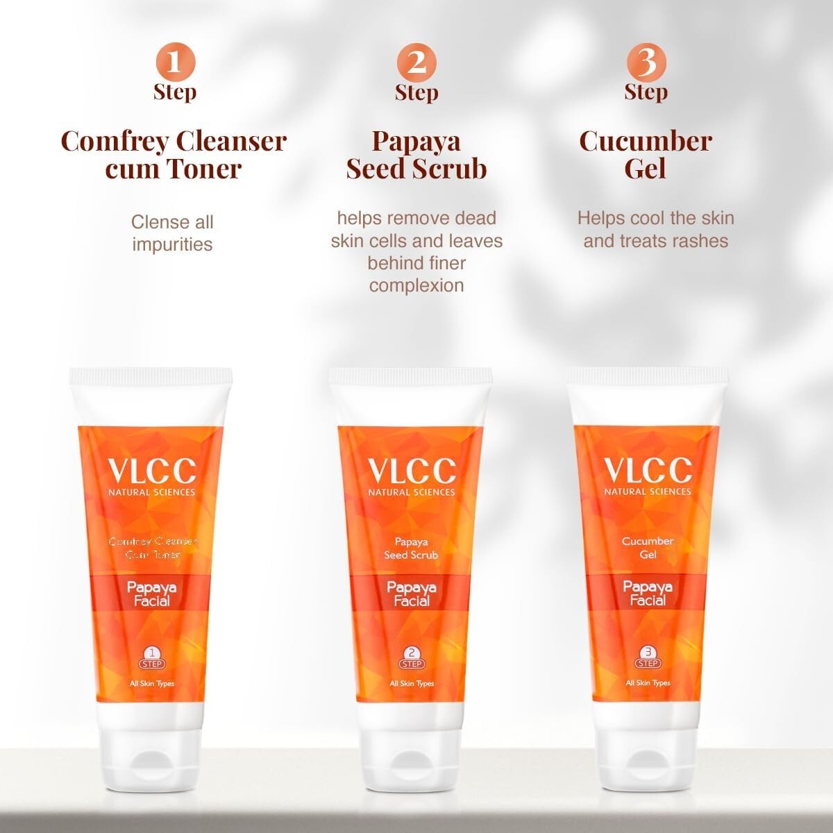 Papaya Premium Facial Kit with FREE Rose Water Toner  Free Shipping