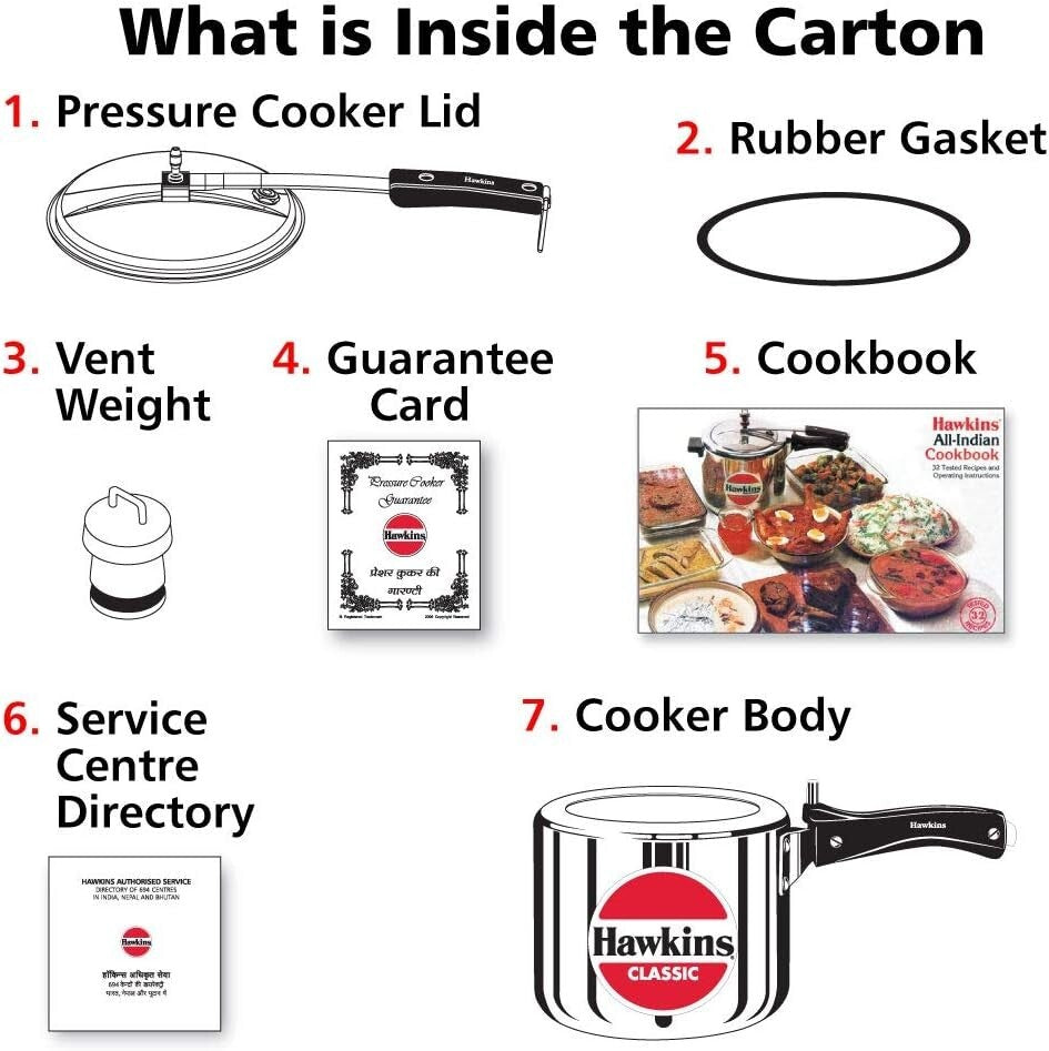 Hawkins Classic Tall Pressure Cooker, 3 Litre Capacity  Free Shipping