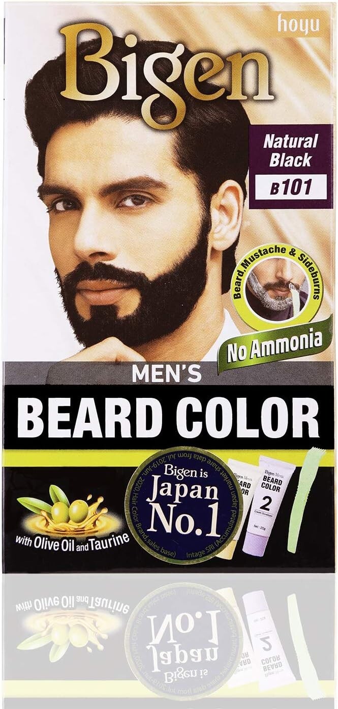 Bigen Men's Beard Color, (20g + 20g) Combo Offer Pack 2 Pc, B101 - Natural Black