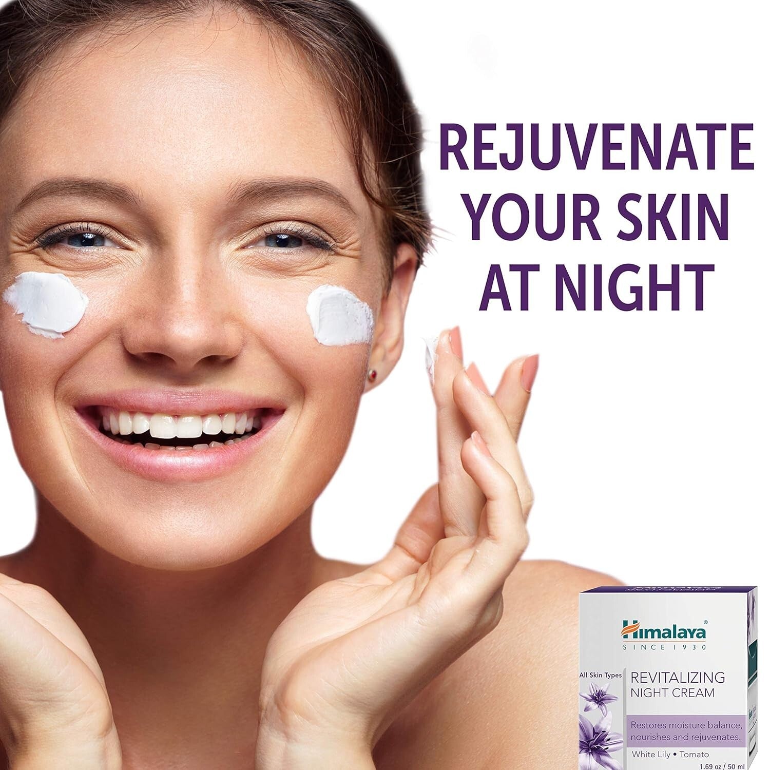 Himalaya Revitalizing Night Cream with white lily | Renews, repairs & hydrates