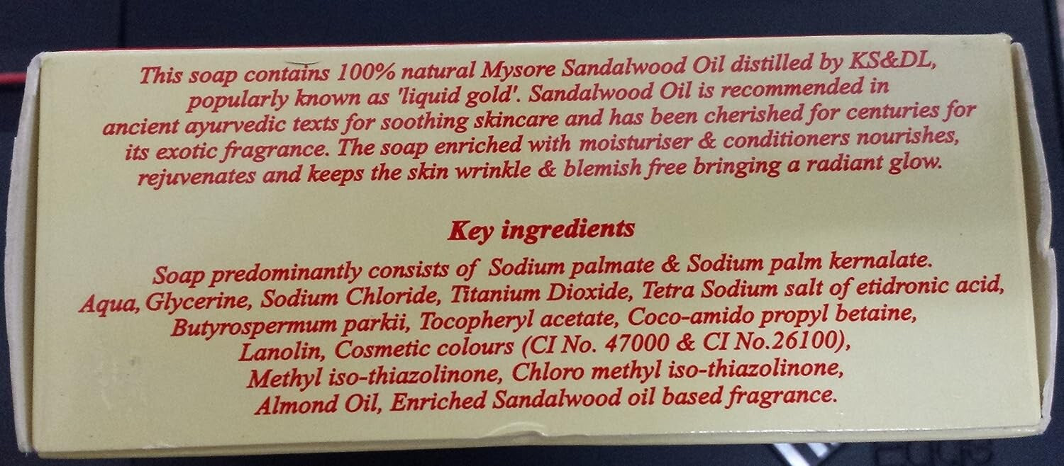 Mysore Sandal Gold Soap, 125 Grams Per Unit (Pack of 10) - Grade 1 Soap - TFM 80