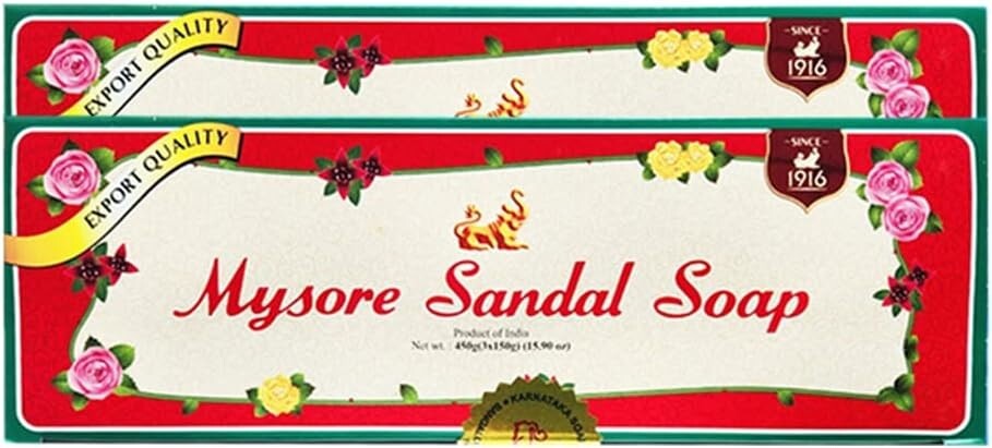 Mysore Sandalwood Soap 150G Double Size (Pack of 6)  Free Shipping