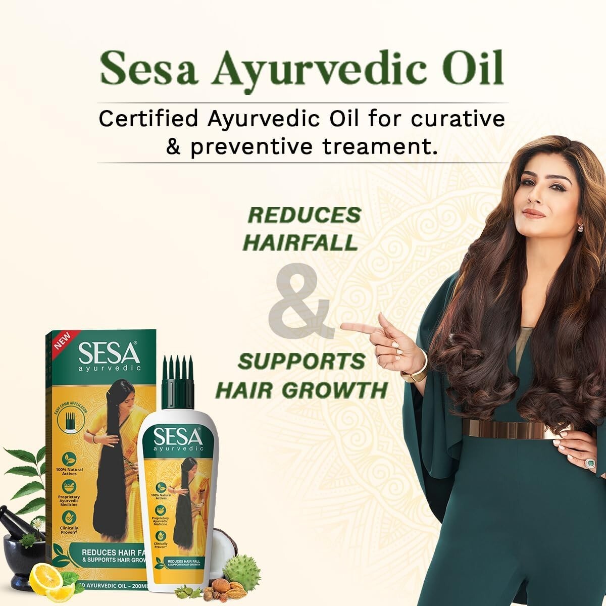 Sesa Ayurvedic Hair Oil 200ml, Prevents Hair Fall, Good for Hair Growth. 