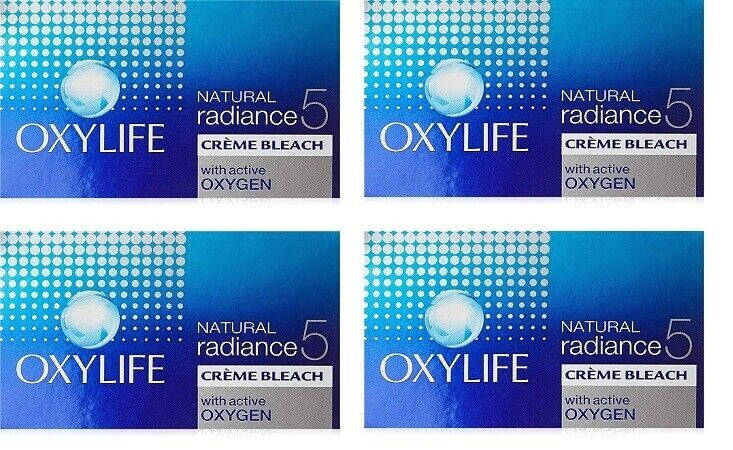 Oxy Life Bleach Oxygen Power With Skin Radiance Serum, 27g (pack of 4)  