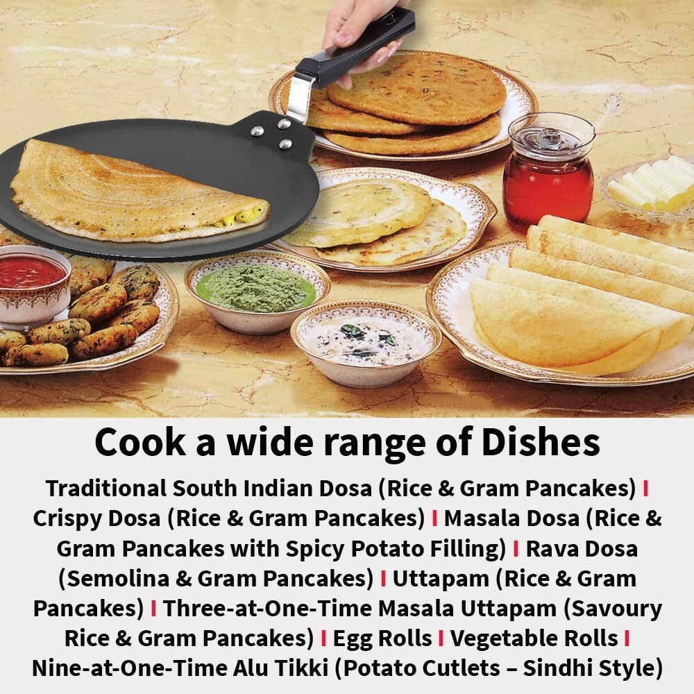Hawkins Futura Non Stick Dosa Tava  / Cutlets Tawa black induction gas friendly
