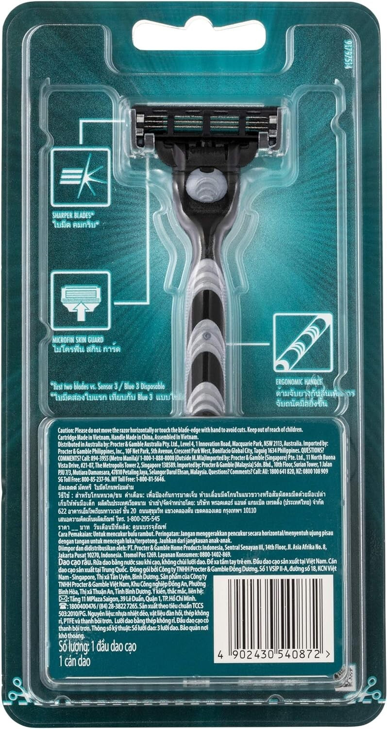 Gillette Mach 3 Men's Shaving Razor, 1 Pack, Mens Razors/ Blades