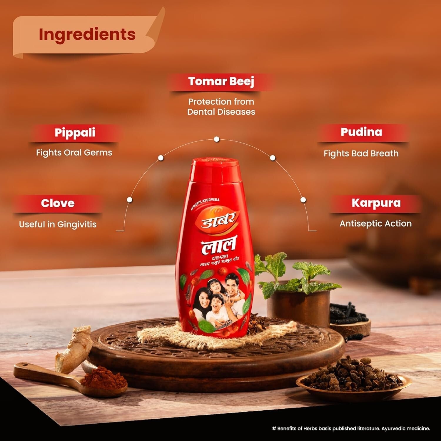 Dabur Lal Dant Manjan Tooth Powder - 150 g  Free Shipping