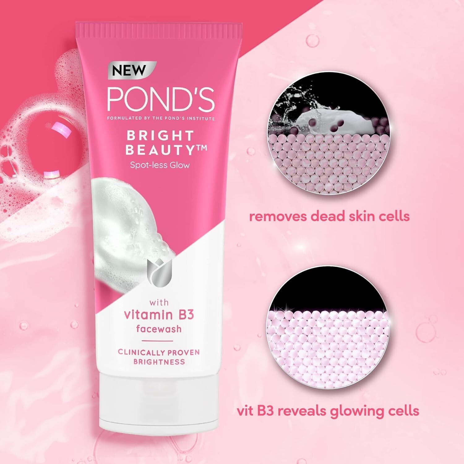 POND'S Bright Beauty Anti-Dullness & Brightening Facewash with Niacinamide