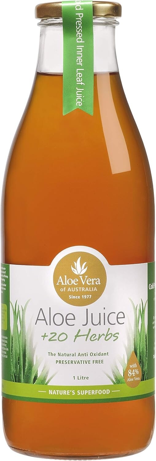 Aloe Vera of Australia Plus 20 Herbs Aloe Vera Juice, 1L