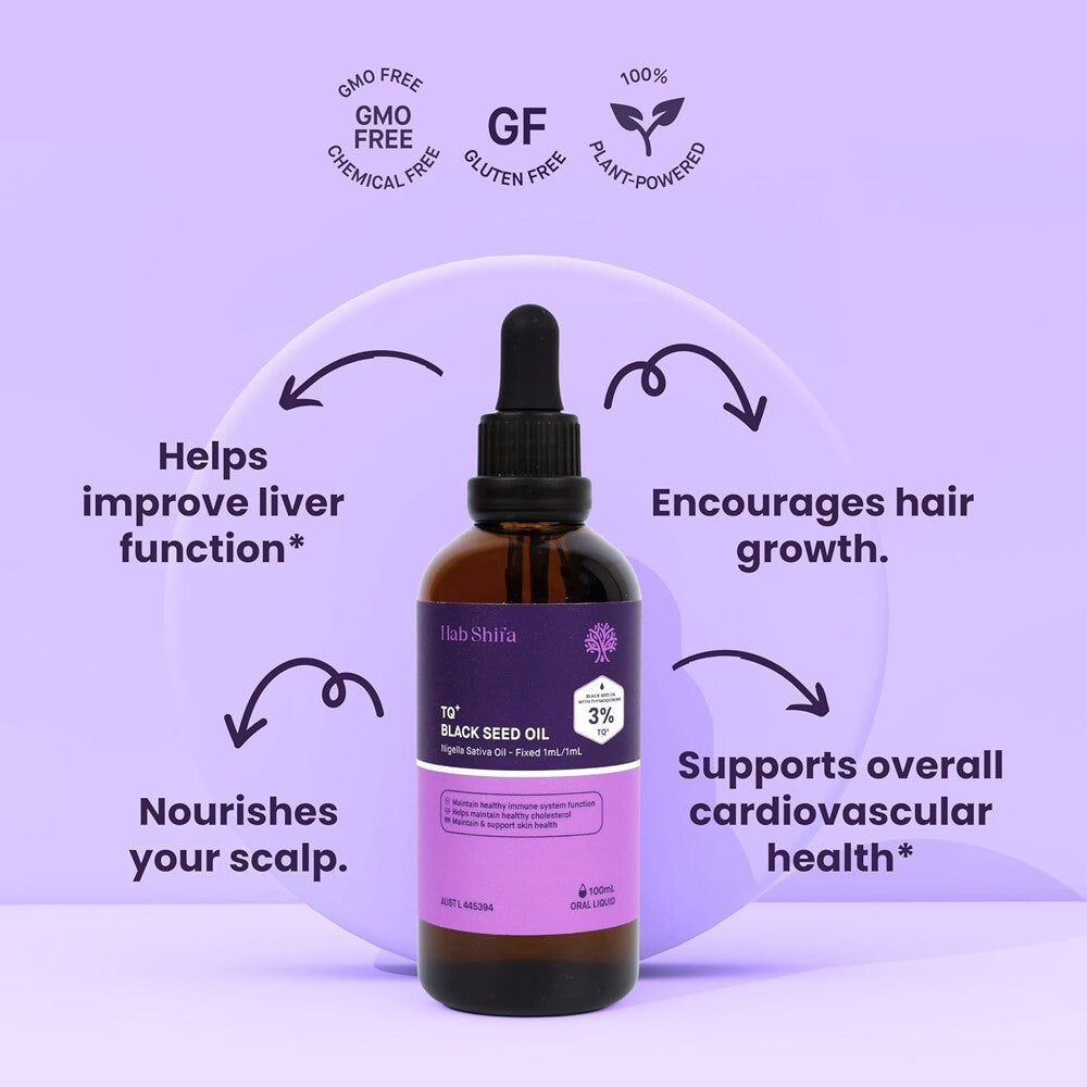 NEW Hab Shifa 3% TQ+ Black Seed Oil 100ml Nigella Sativa Oil - Fixed 1ml/1ml