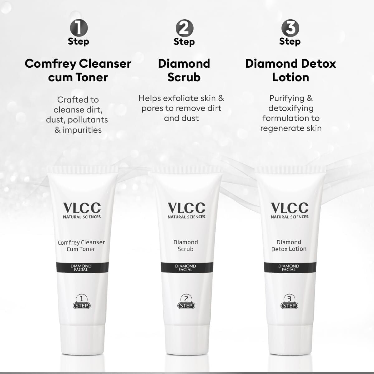 VLCC Diamond Facial Kit, 60 g  Free Shipping