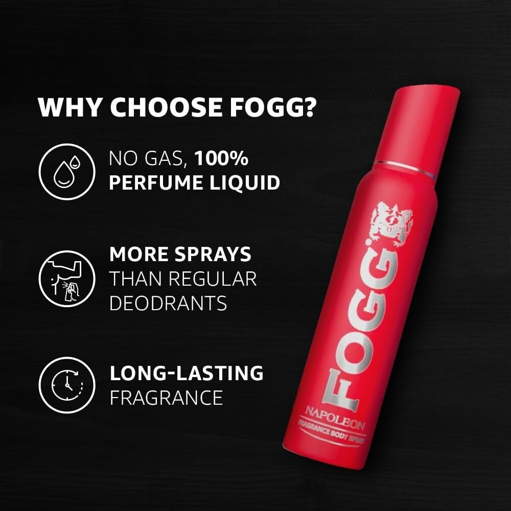 Fogg Napoleon Body Spray for Men, 120ml  Free Shipping