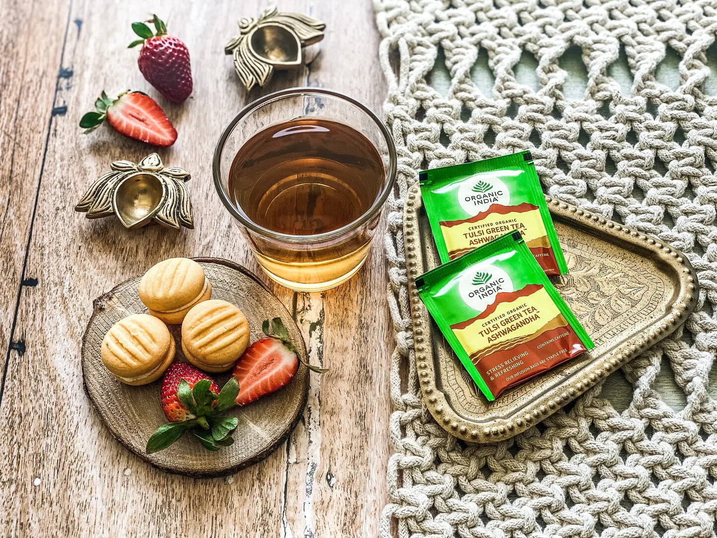 Tulsi Green Tea Ashwagandha  Free Shipping