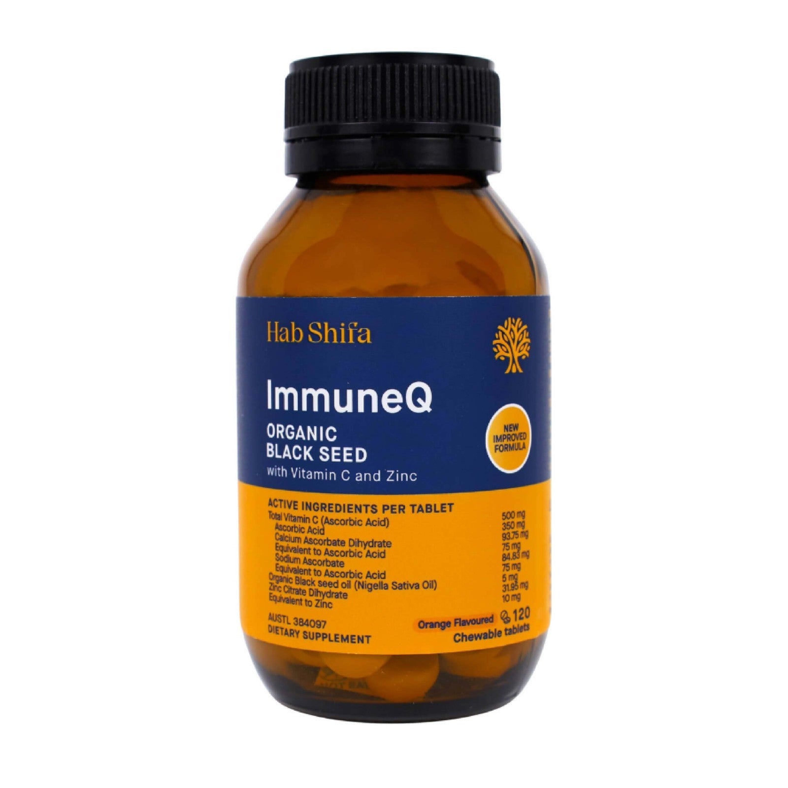 Hab Shifa ImmuneQ Organic Black Seed with Vitamin C and Zinc Dietary Suplemment