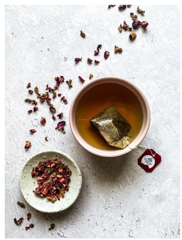 Organic India Tulsi Cinnamon Rose 25 Tea Bags  Free Shipping