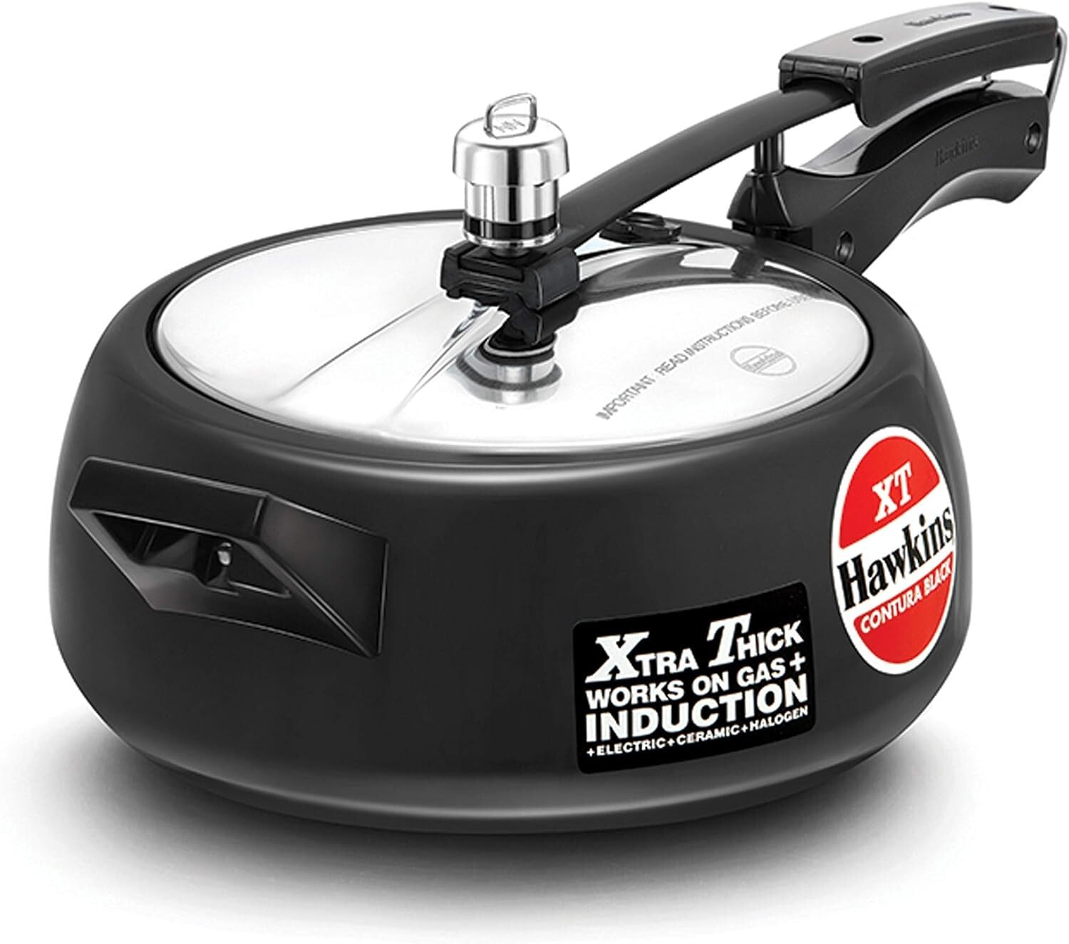 Hawkins Contura XT Pressure Cooker, 3 Liter Capacity, Black v