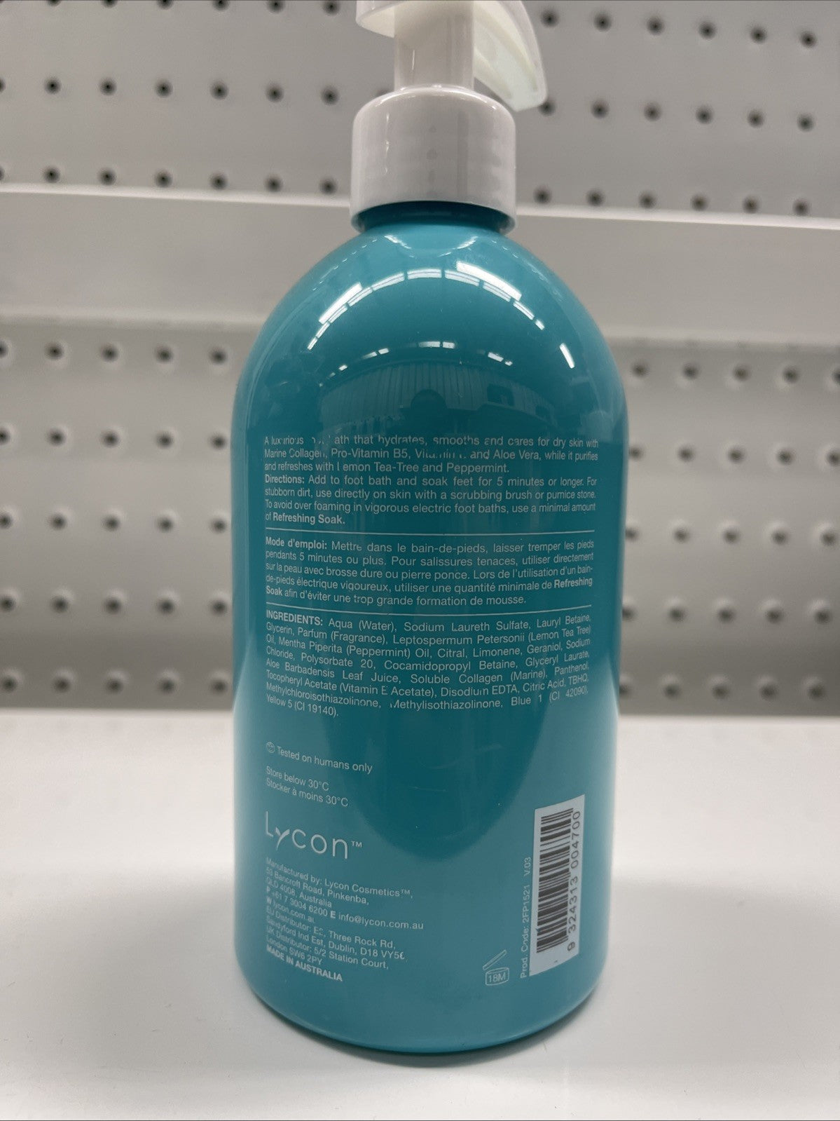 Lycon Lyco Pedi Pedicure Foot Soak Scrub Massage Lotion 500ml. Free Shipping