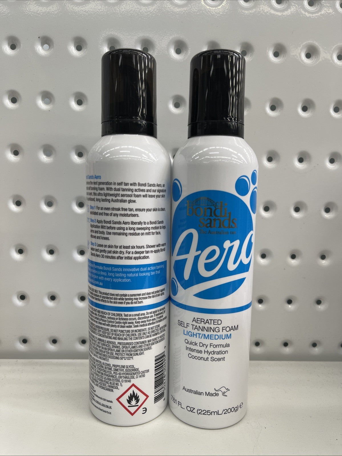 2x BONDI SANDS 225ml AERO SELF TANNING FOAM LIGHT MEDIUM