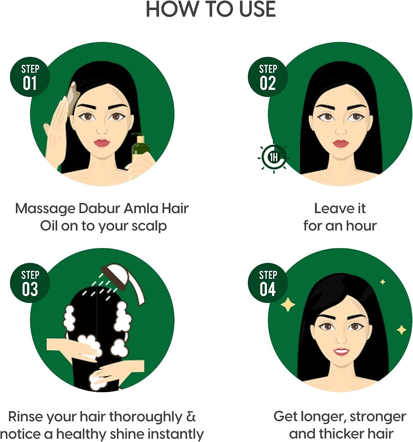 Dabur Amla Hair Oil 325ml - Herbal gooseberry oil Indian Fast Hair Growth-Shine