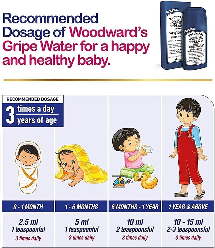 Woodward'S Gripe Water 130Ml (Pack of 3)  Free Shipping
