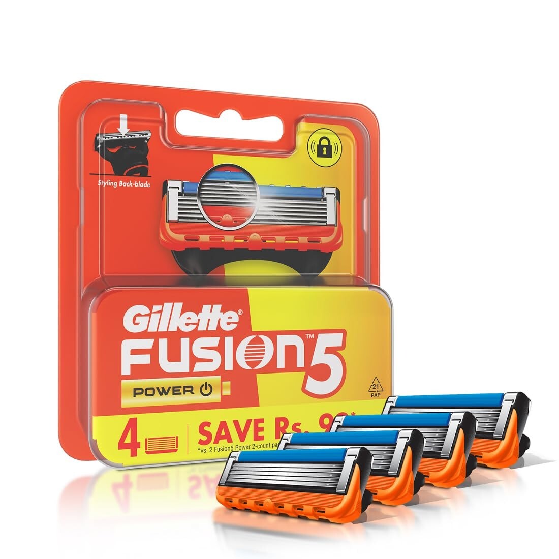 Gillette Fusion Power Men's Razor Blade Refill - 4 Pack (91726449)  Free Shippin